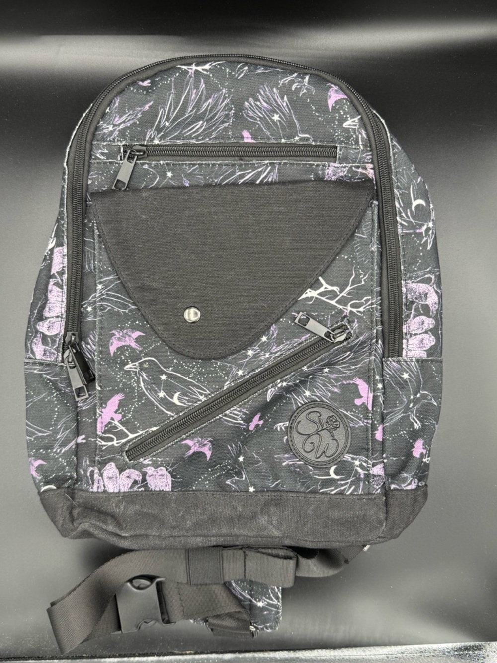 Sipsey Wilder Cosmic Crows Sling Crossbody Bag w/ Tablet Sleeve